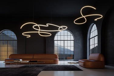 Squiggle h5 2.700k 6500 lumen 95w cri90 oro Rotaliana Lampade a sospensione